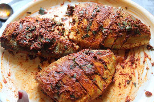 allow fish to marinate for few hours