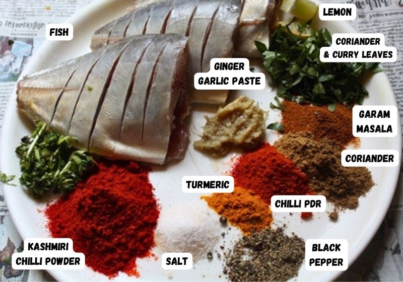 ingredients for fish fry