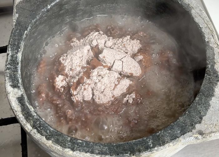 ragi flour steamed