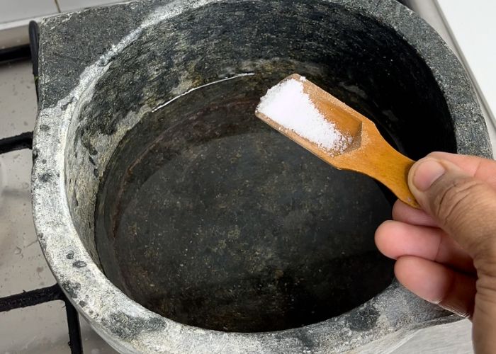 add salt for making ragi mudde