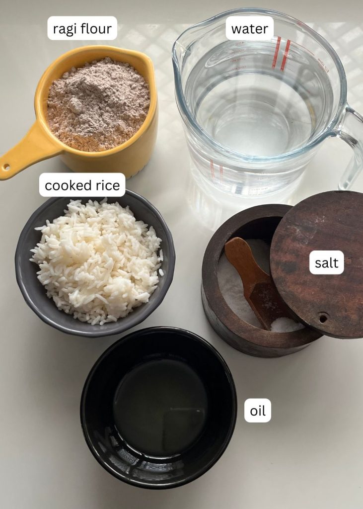 ingredients for ragi mudde