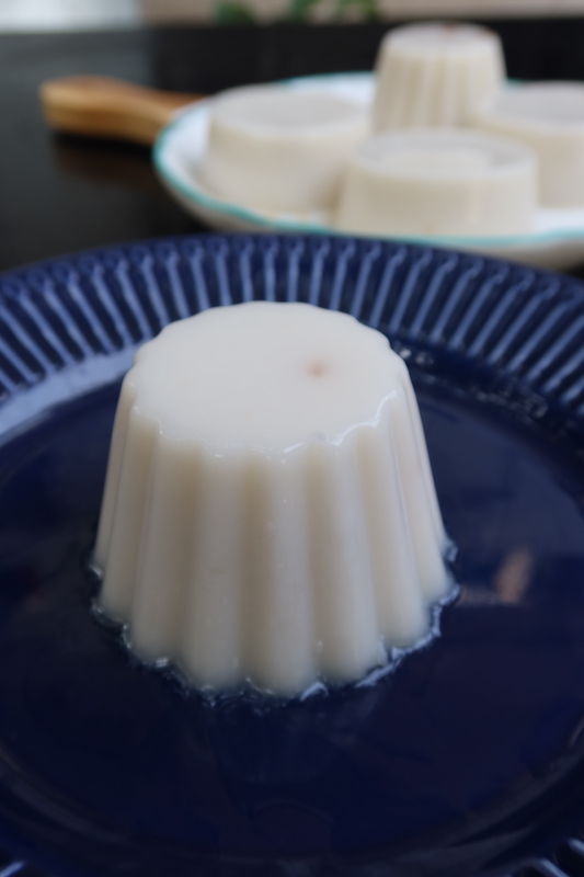 close look of elaneer pudding | tender coconut pudding 