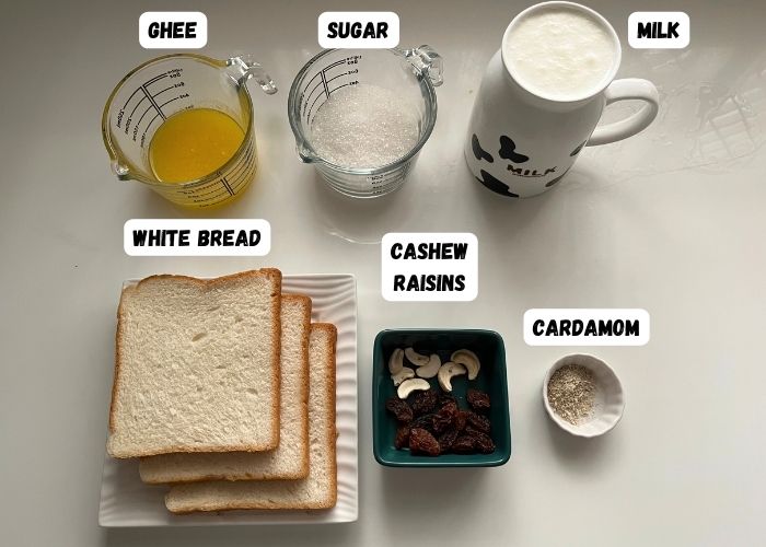 bread halwa ingredients