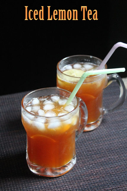 two serving of lemon iced tea