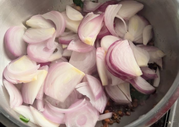 add in sliced onions