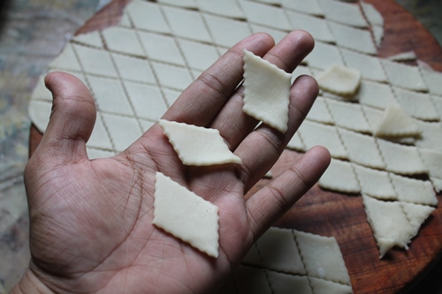 diamond shaped dough