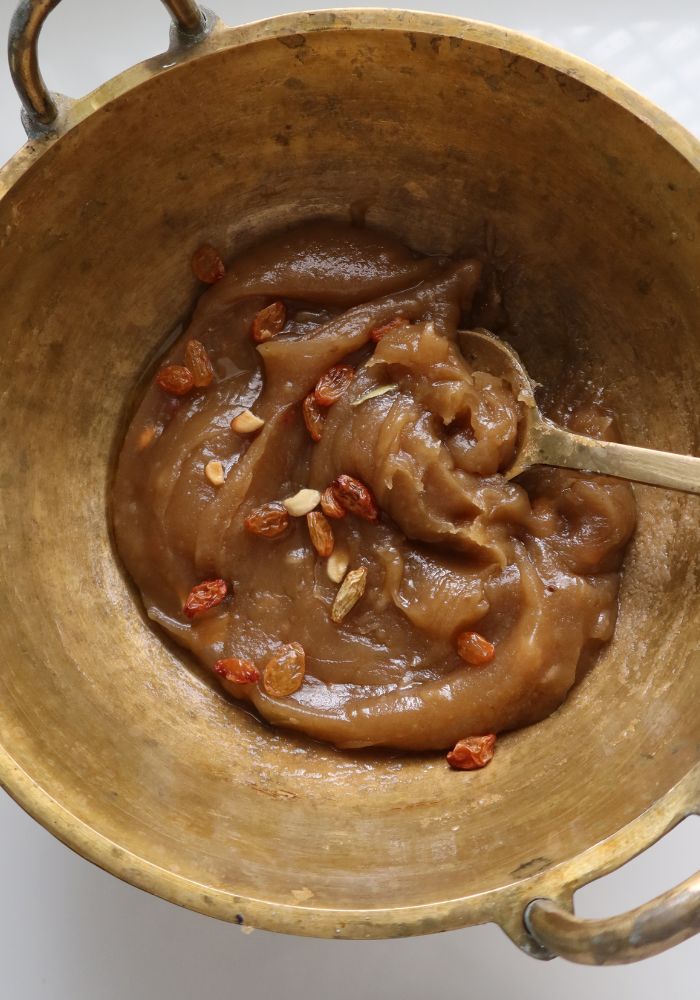 wheat halwa | atta halwa in kadai