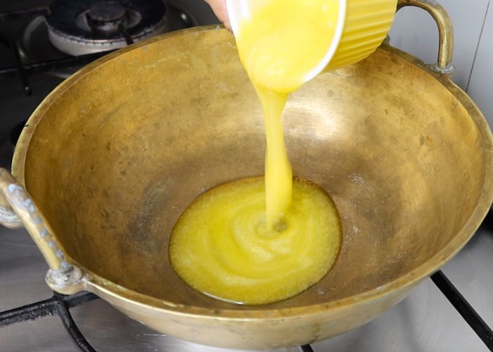 heat ghee in a kadai