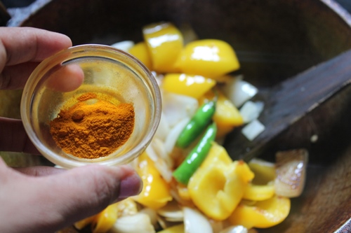 add turmeric for colour