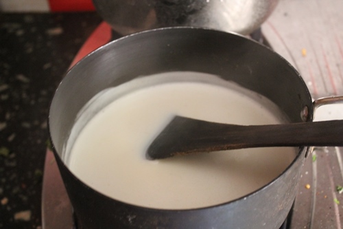 cook milk on high heat