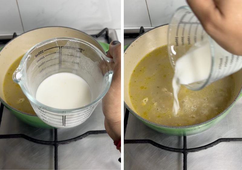 pour in cornstarch slurry