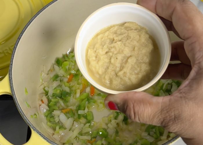 add in ginger garlic paste for Chicken Croquettes 