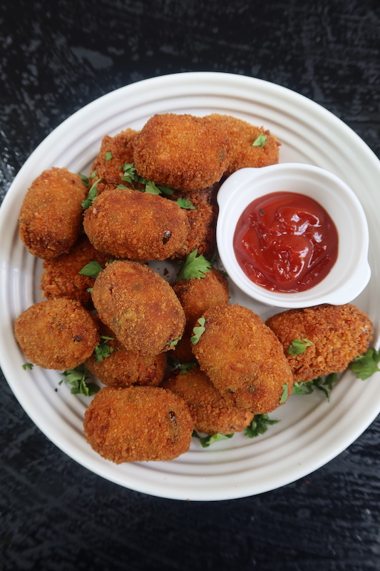 close look of Chicken Croquettes 