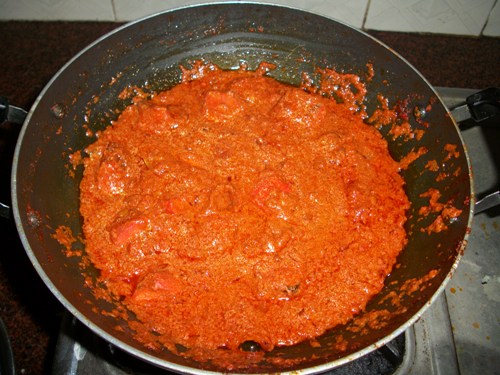 chicken tikka masala cooked