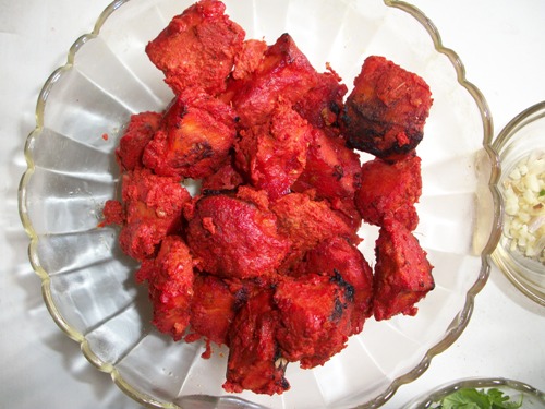 cooked chicken tikka