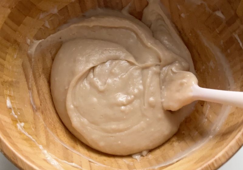 eggless vanilla cake batter