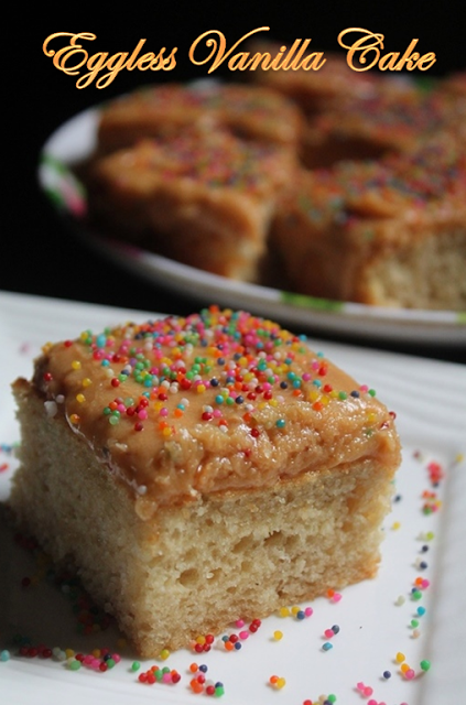 Eggless Vanilla Cake (with condensed milk & vinegar)