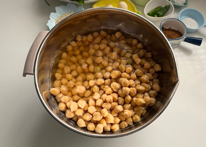 chickpeas that are soaked for 8 hours