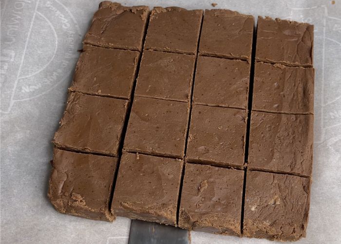 cut into pieces and enjoy homemade chocolates