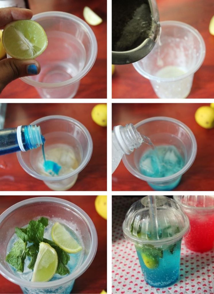 how to make Blue Curacao Lemon Soda