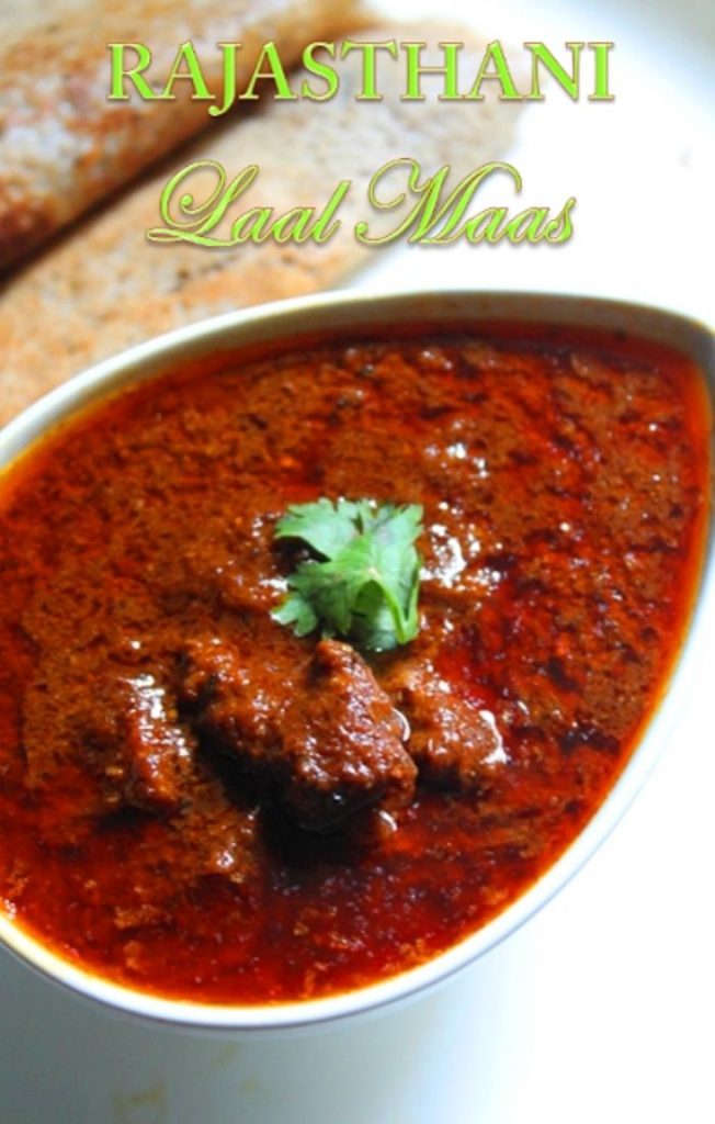 laal maas served with paratha