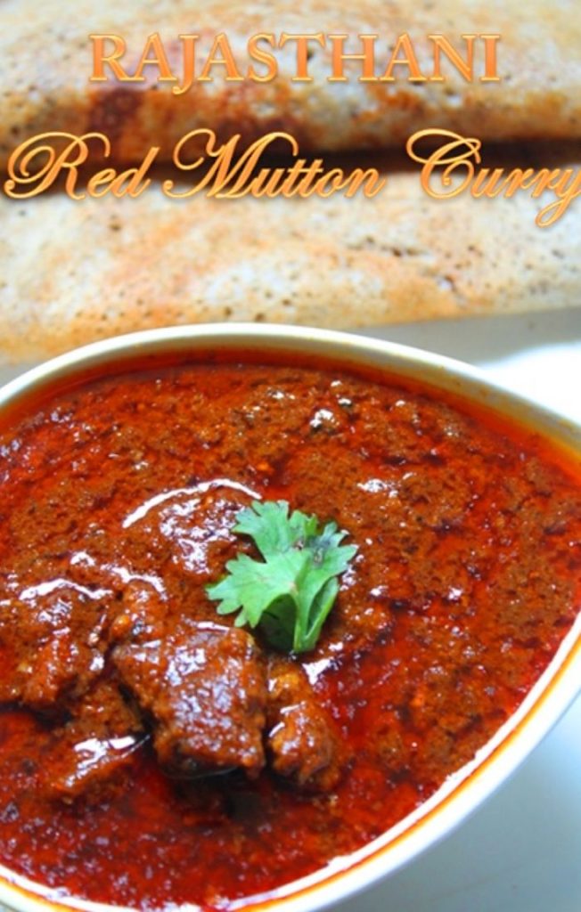 laal maas served with paratha