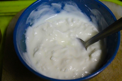 for making yogurt sauce. take yogurt in a bowl