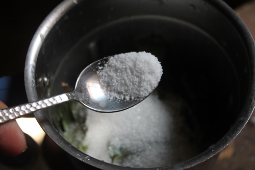 add salt for making mint lemon soda