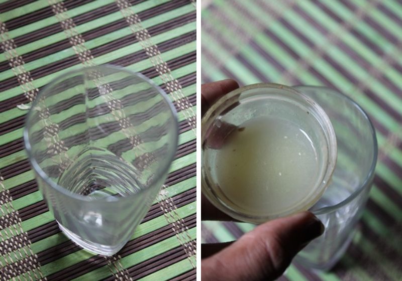 mix lemon juice in a serving cup