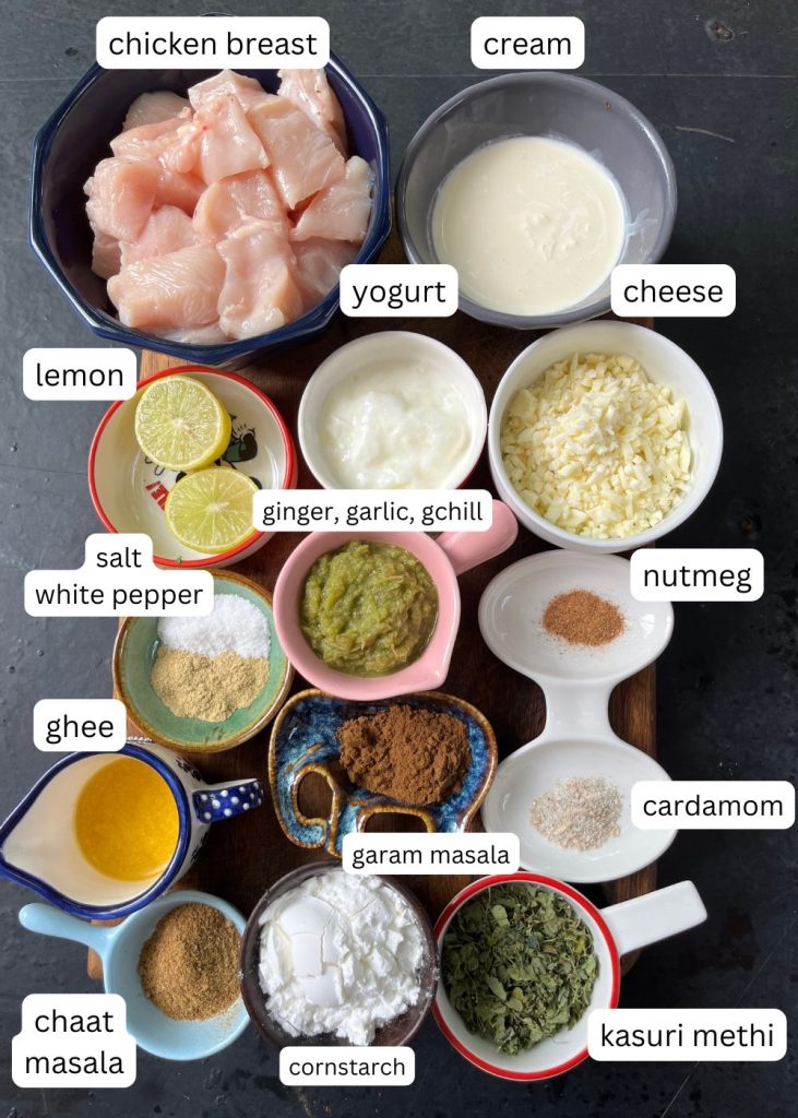 ingredients for Murgh Malai Kebab Recipe