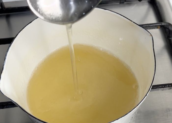 cook sugar till melted