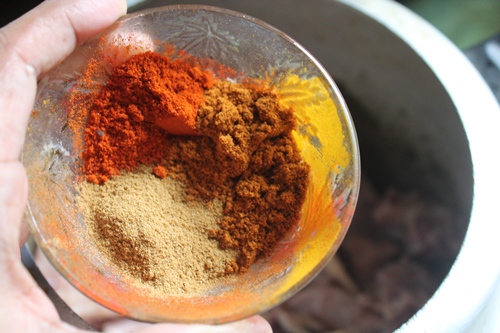 add spice powders