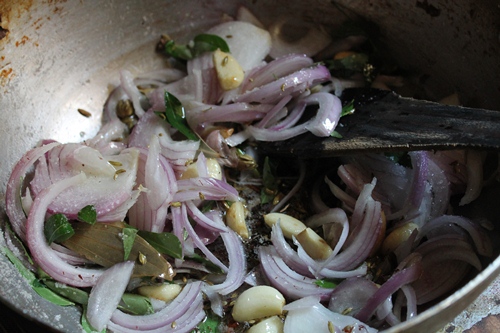 fry onions till translucent