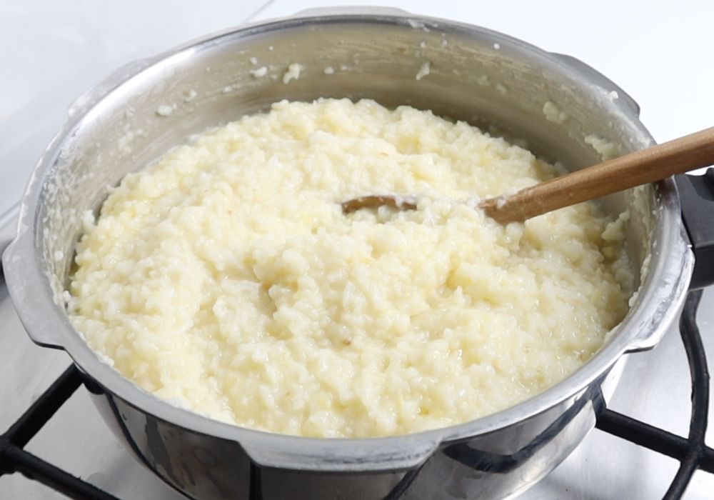 rice and dal mixed with milk and ghee