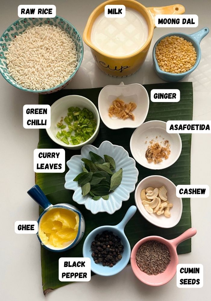 ven pongal ingredients