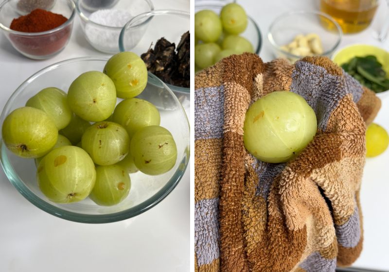 dry amla with cloth