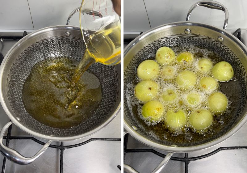 fry gooseberry in gingelly oil 