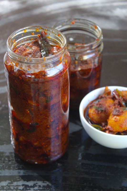 Andhra Amla Pickle | Usirikaya Pachadi stored in glass jar