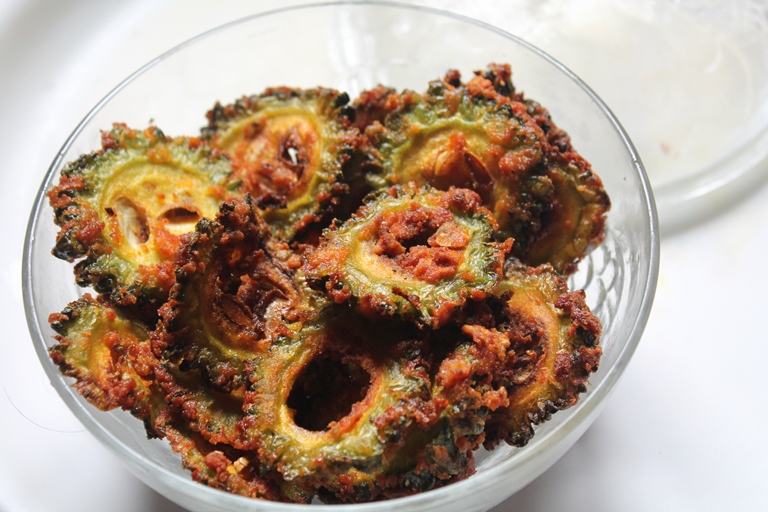 crispy bitter gourd chips