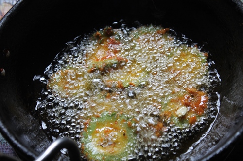 deep fry bitter gourd