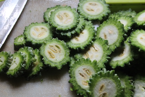 bitter gourd sliced