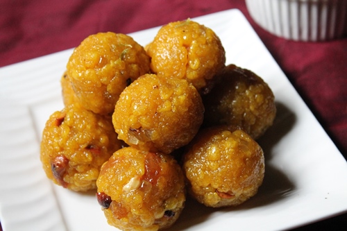 boondhi ladoo is ready to serve