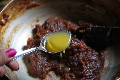 add ghee and mix well