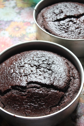 chocolate cake baked