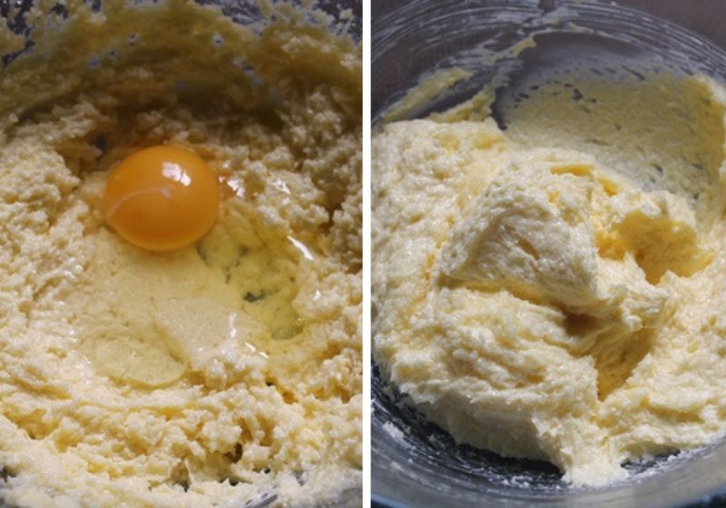 add one egg at a time and cream well