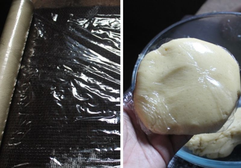 wrap cookie dough in plastic wrap