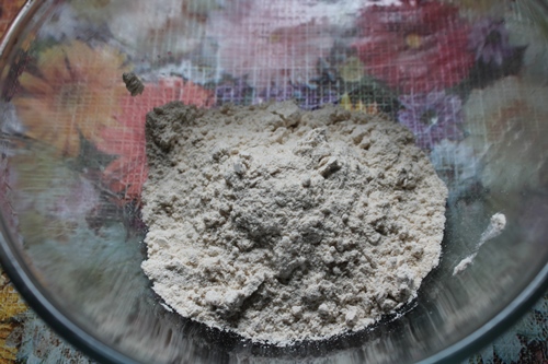 take wheat flour in a bowl for dhokli