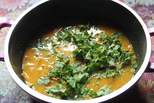 add coriander leaves