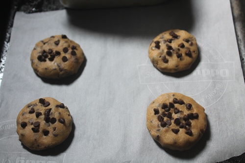 top with chocolate chips