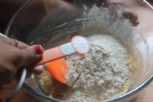 baking soda added in flour